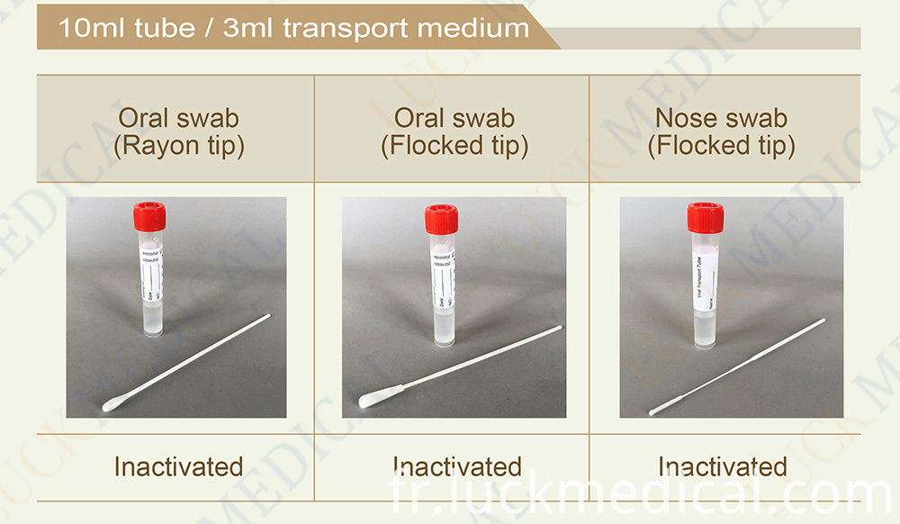 Milieu Vrial Transport inactif 10ml inactive Vrial Transport medium 10ml